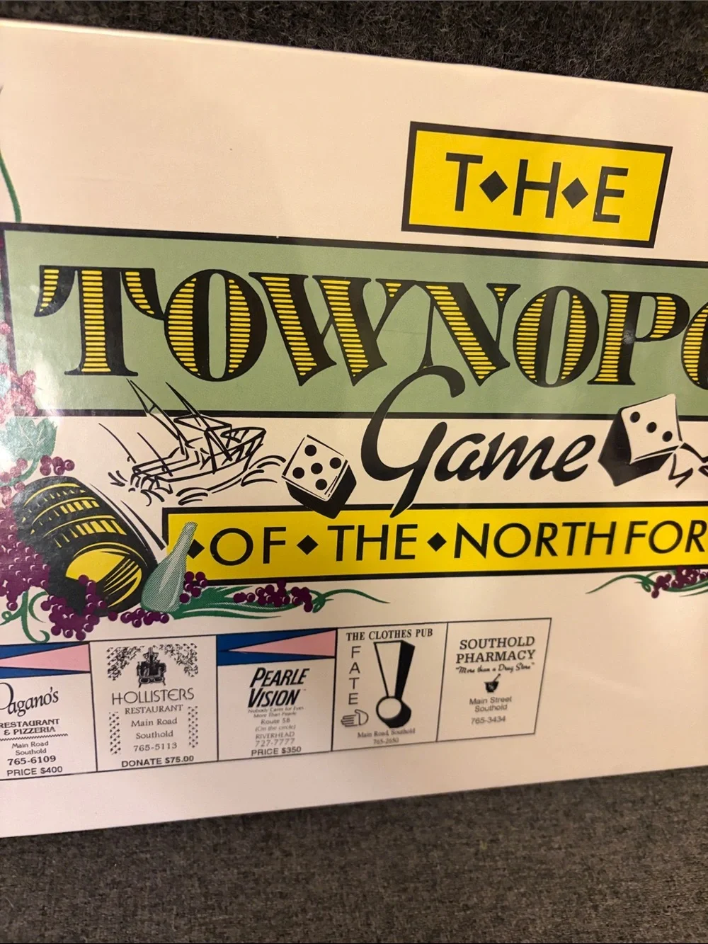 Townopoly: Game of the North Fork - White Box Family Board Game